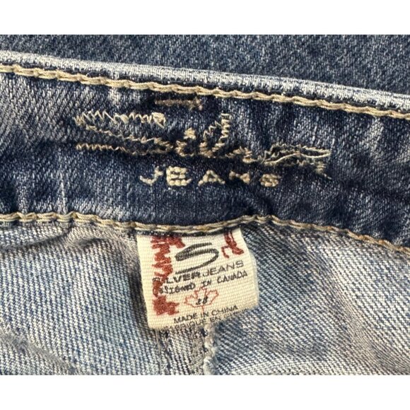 Silver Jeans Co. Womens Distressed Straight-Leg Denim Jeans Size 28/33 - Picture 6 of 14